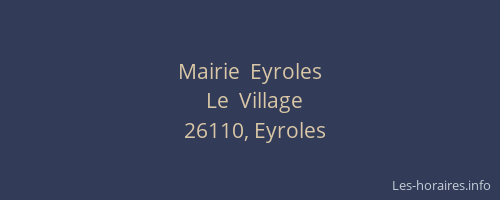 Mairie  Eyroles