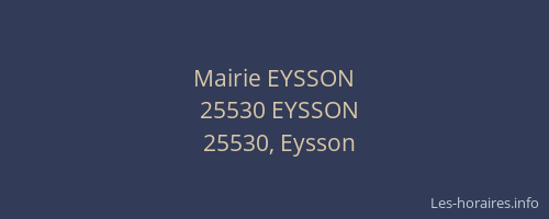 Mairie EYSSON
