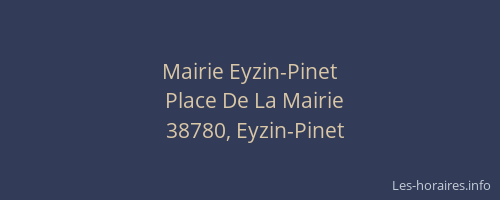 Mairie Eyzin-Pinet