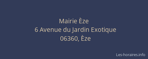 Mairie Èze