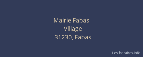 Mairie Fabas