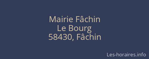 Mairie Fâchin