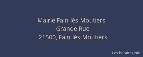 Mairie Fain-l&egrave;s-Moutiers