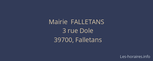 Mairie  FALLETANS