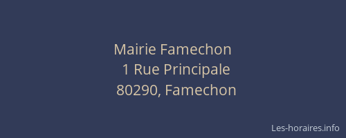 Mairie Famechon