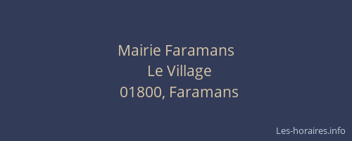Mairie Faramans