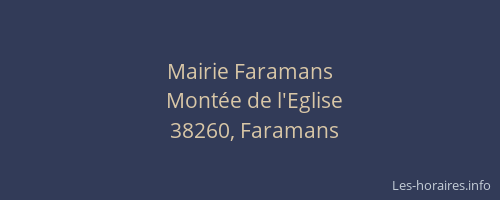 Mairie Faramans