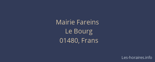 Mairie Fareins