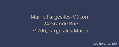 Mairie Farges-l&egrave;s-M&acirc;con