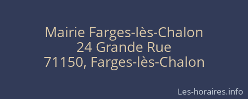 Mairie Farges-lès-Chalon