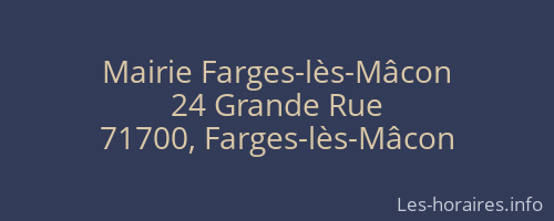 Mairie Farges-lès-Mâcon