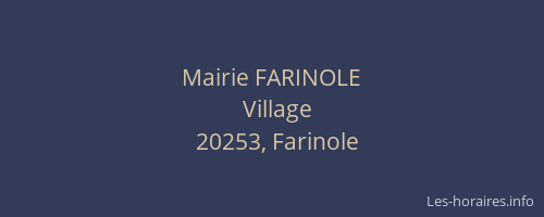 Mairie FARINOLE