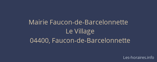 Mairie Faucon-de-Barcelonnette