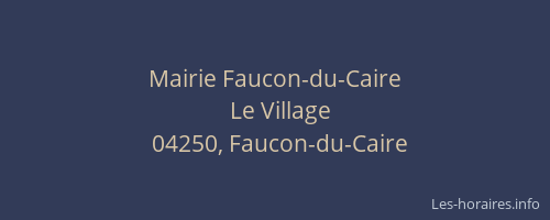 Mairie Faucon-du-Caire