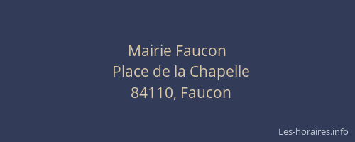Mairie Faucon