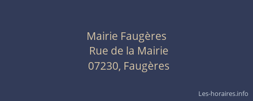 Mairie Faugères