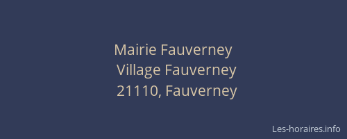 Mairie Fauverney