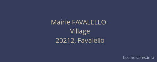 Mairie FAVALELLO