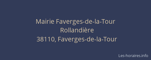 Mairie Faverges-de-la-Tour