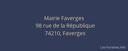 Mairie Faverges