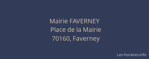 Mairie FAVERNEY