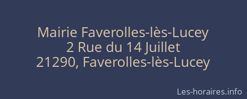 Mairie Faverolles-lès-Lucey