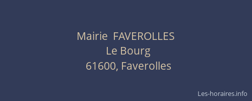 Mairie  FAVEROLLES