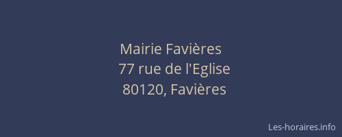 Mairie Favières
