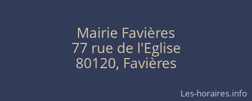 Mairie Favières