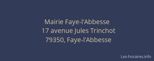 Mairie Faye-l'Abbesse