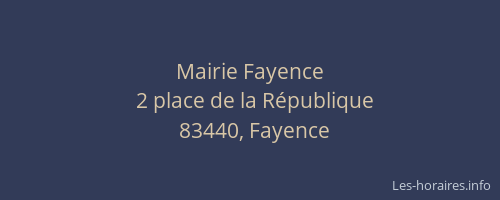 Mairie Fayence