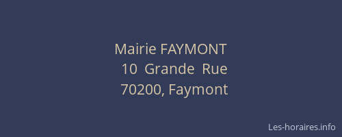 Mairie FAYMONT