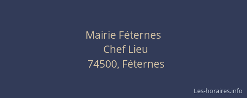 Mairie F&eacute;ternes