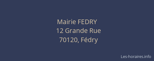 Mairie FEDRY
