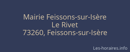 Mairie Feissons-sur-Isère