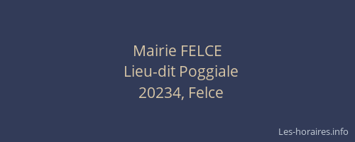 Mairie FELCE
