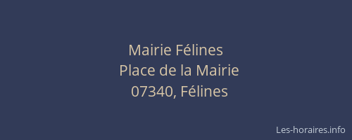 Mairie Félines