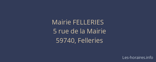Mairie FELLERIES