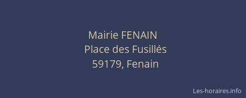 Mairie FENAIN