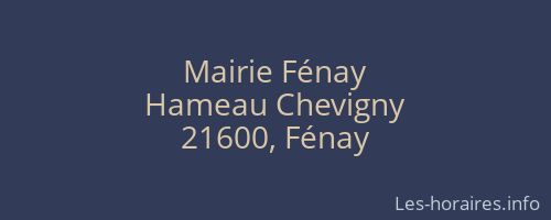 Mairie Fénay