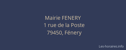Mairie FENERY