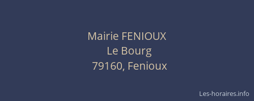 Mairie FENIOUX