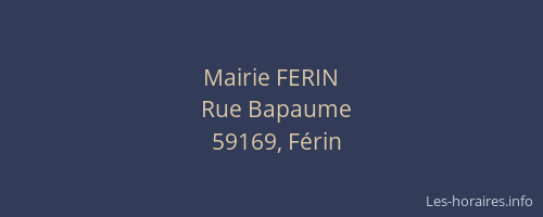 Mairie FERIN