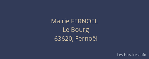 Mairie FERNOEL
