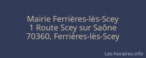 Mairie Ferrières-lès-Scey