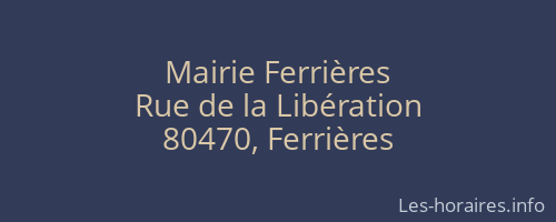 Mairie Ferrières