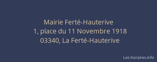Mairie Ferté-Hauterive