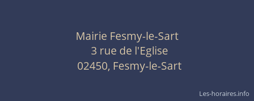 Mairie Fesmy-le-Sart