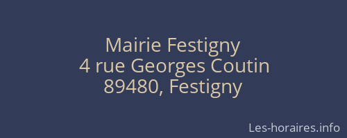 Mairie Festigny