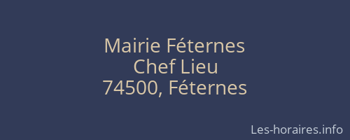 Mairie Féternes